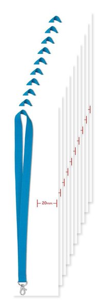 Pak van 10 GiftRetail MO9058 - SIMPLE LANY sleutelkoord 20 mm