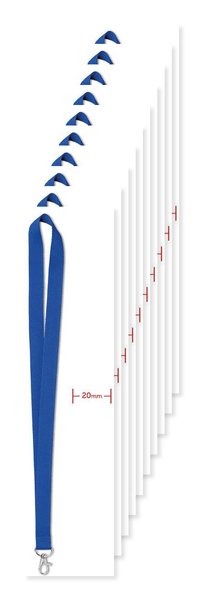 Pak van 10 GiftRetail MO9058 - SIMPLE LANY sleutelkoord 20 mm