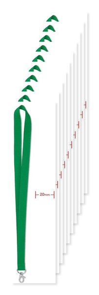 Pak van 100 GiftRetail MO9058 - SIMPLE LANY sleutelkoord 20 mm