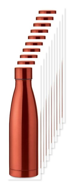 Pak van 10 GiftRetail MO9812 - BELO BOTTLE Dubbelwandige drinkfles 500 ml