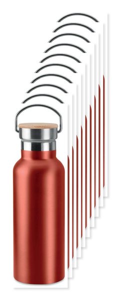 Pak van 10 GiftRetail MO9431 - HELSINKI Dubbelwandige fles 500ml
