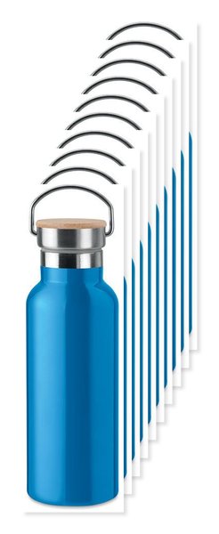 Pak van 10 GiftRetail MO9431 - HELSINKI Dubbelwandige fles 500ml