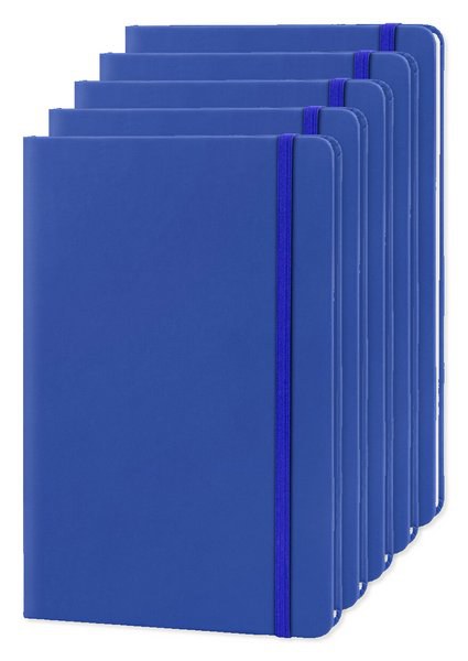 Pak van 5 Goya 30083 - A5 Notitieboek met PU Omslag en Elastiek LUXE