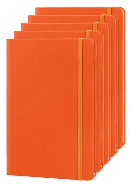 Pak van 5 Goya 30083 - A5 Notitieboek met PU Omslag en Elastiek LUXE