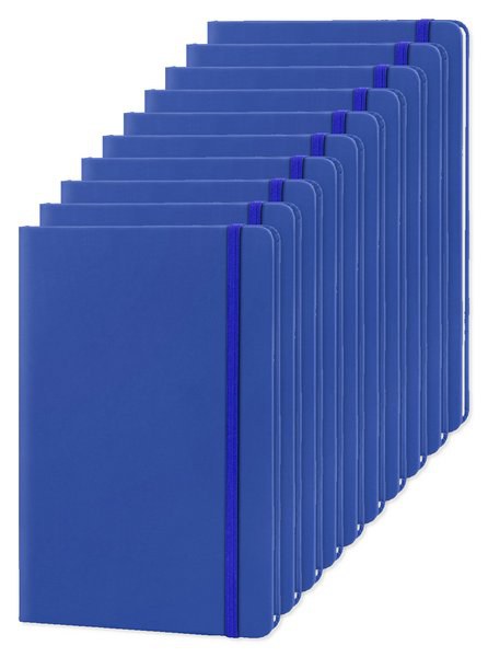 Pak van 10 Goya 30083 - A5 Notitieboek met PU Omslag en Elastiek LUXE