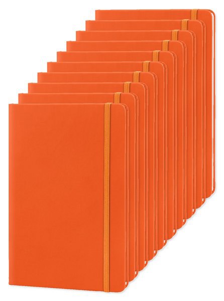 Pak van 10 Goya 30083 - A5 Notitieboek met PU Omslag en Elastiek LUXE