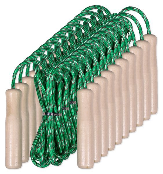Pak van 10 Goya 38052 - Springtouw met Houten Handvat voor Alle Leeftijden JUMP