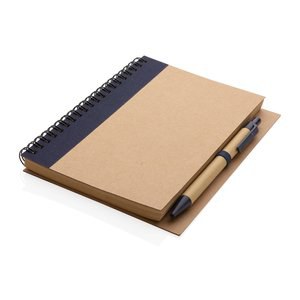 XD Collection P774.26 - Kraft spiraal notitieboekje met pen