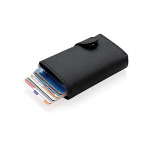 XD Collection P850.34 - Standaard aluminium RFID kaarthouder met PU portemonnee