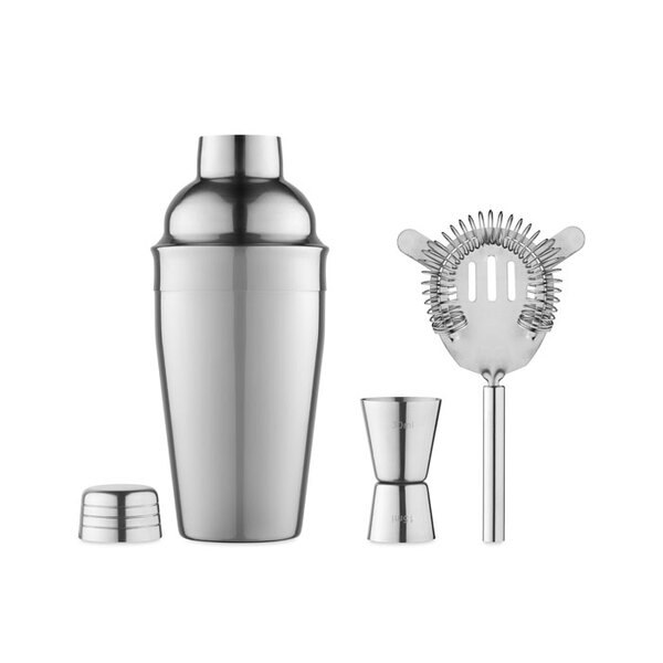 FIZZ Chroomkleurige cocktailset - GiftRetail KC4298