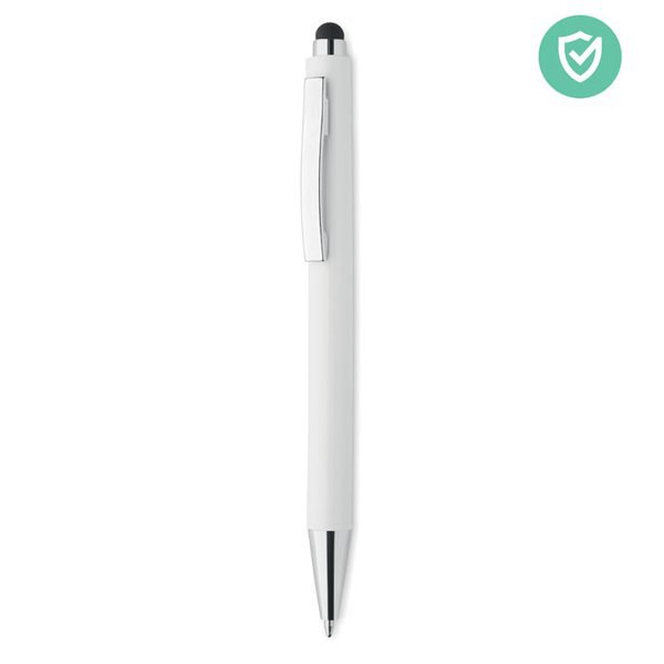 BLANQUITO CLEAN Antibacteriële stylus balpen - GiftRetail MO6153
