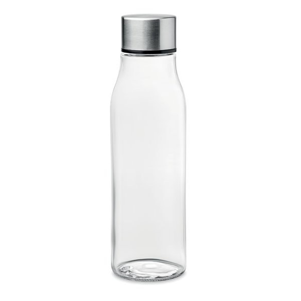 VENICE Eco-Friendly 500ml Glass Bottle with Steel Lid - GiftRetail MO6210