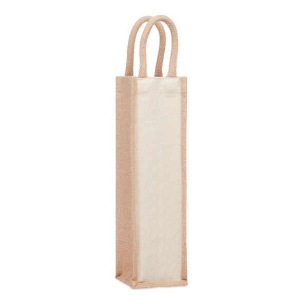 CAMPO DI VINO Jute wijntas voor 1 fles - GiftRetail MO6258