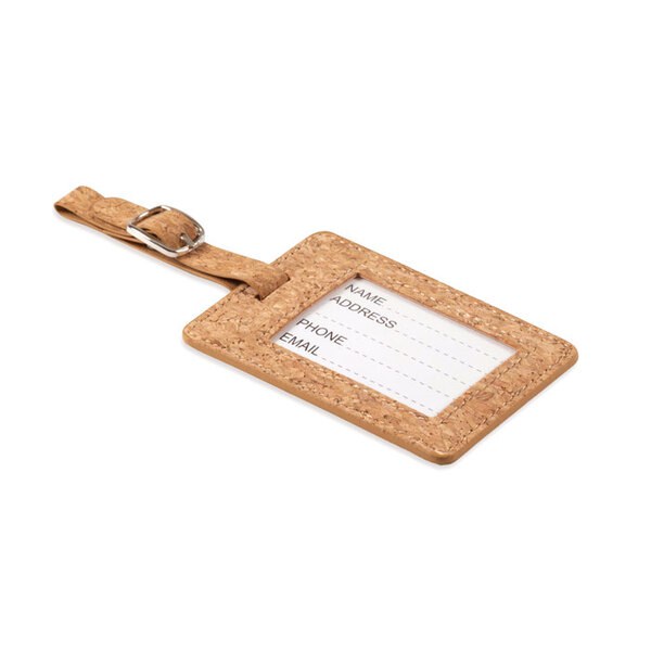 COCO Bagagelabel van kurk - GiftRetail MO6418