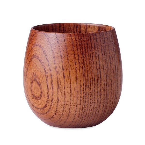 OVALIS Eikenhouten beker 250 ml - GiftRetail MO6553