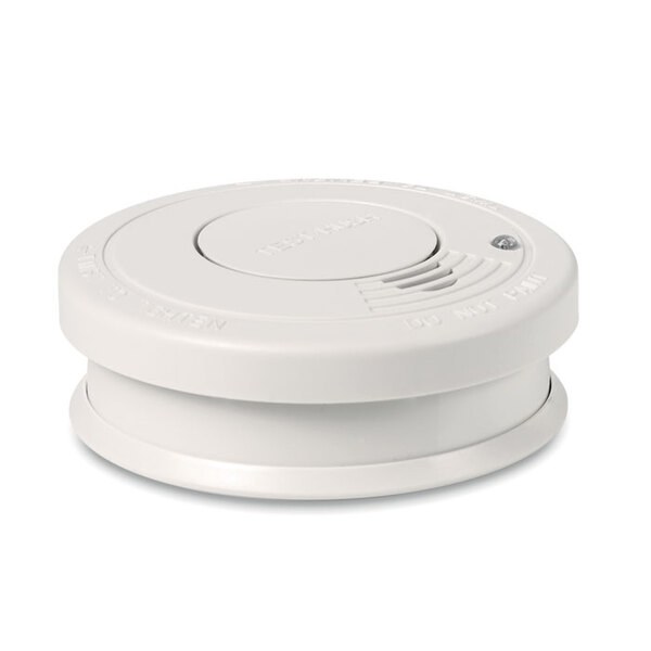 NONSMOKE Compact Battery-Operated Smoke Detector with Light - GiftRetail MO8426