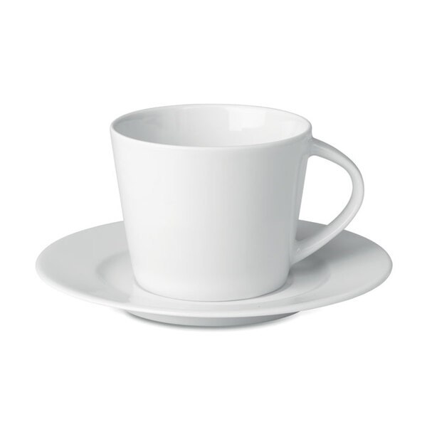 PARIS Cappuccino kop en schotel - GiftRetail MO9080