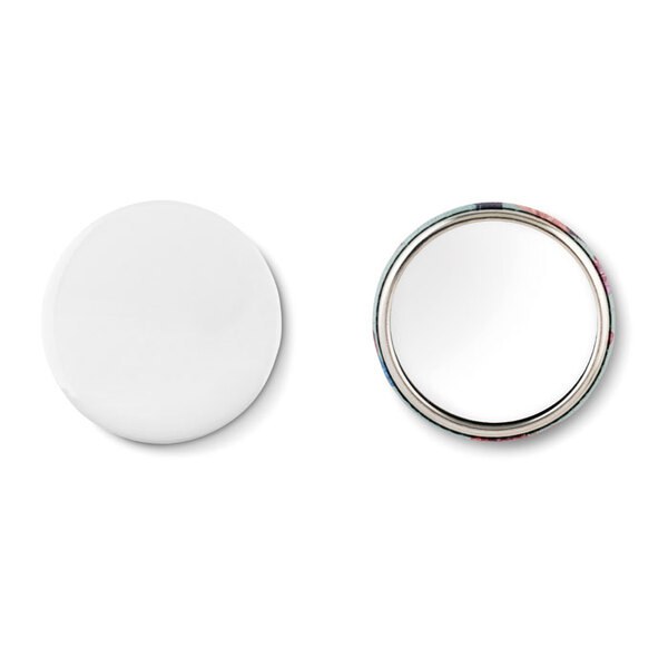 MIRROR Compact Metal Mirror with Customizable Paper Inlay - GiftRetail MO9335