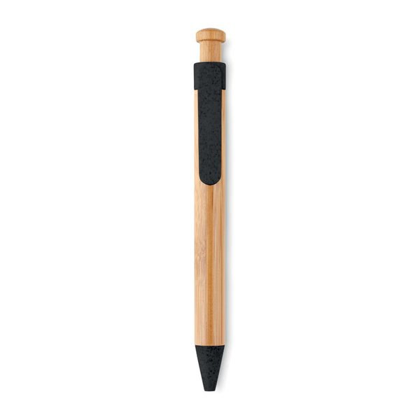 TOYAMA Balpen van bamboe/tarwe - GiftRetail MO9481