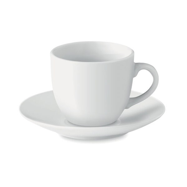 ESPRESSO Kop en schotel 80 ml - GiftRetail MO9634