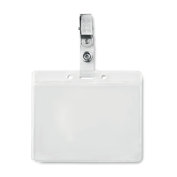 CLIPBADGE PVC Durable PVC Badge Holder with Metal Clip - GiftRetail MO9642