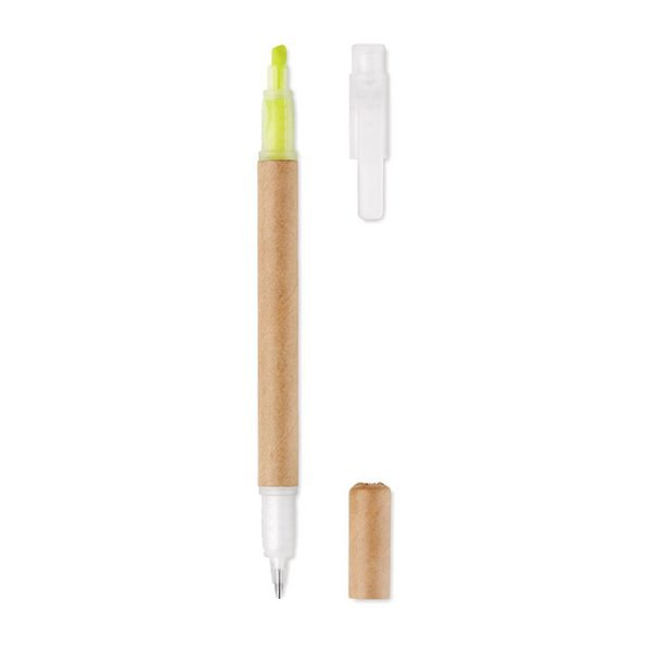 DUO PAPER 2-in-1 kartonnen balpen - GiftRetail MO9895