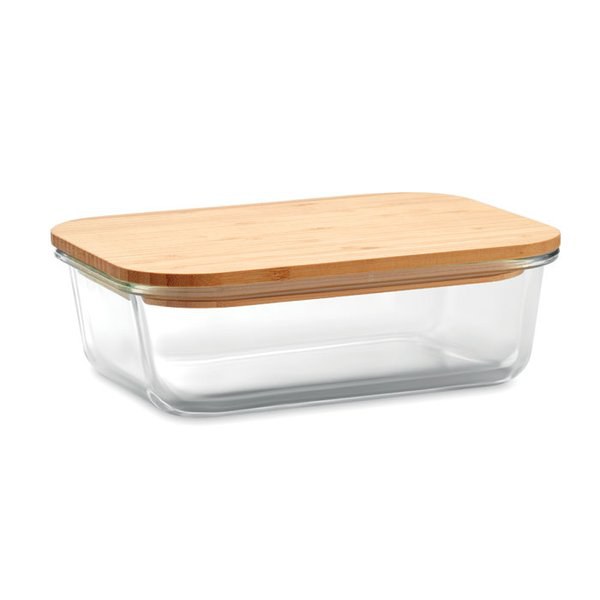 TUNDRA LUNCHBOX Lunchbox glas bamboe deksel9000 - GiftRetail MO9962