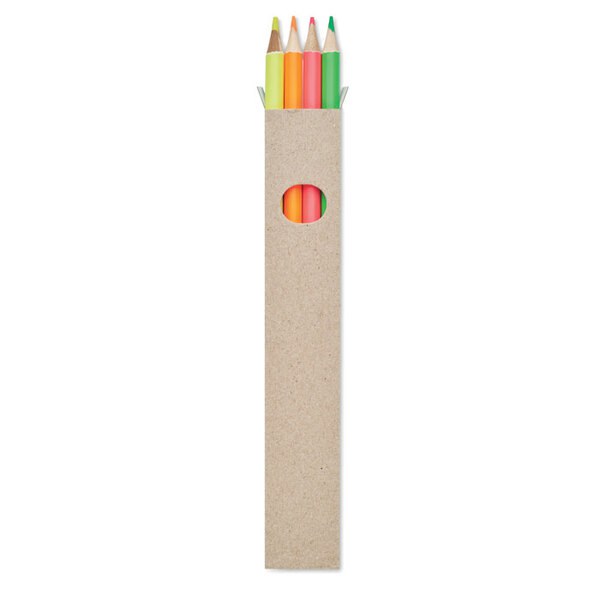 BOWY 4 markeerpotloden in doosje - GiftRetail MO6836