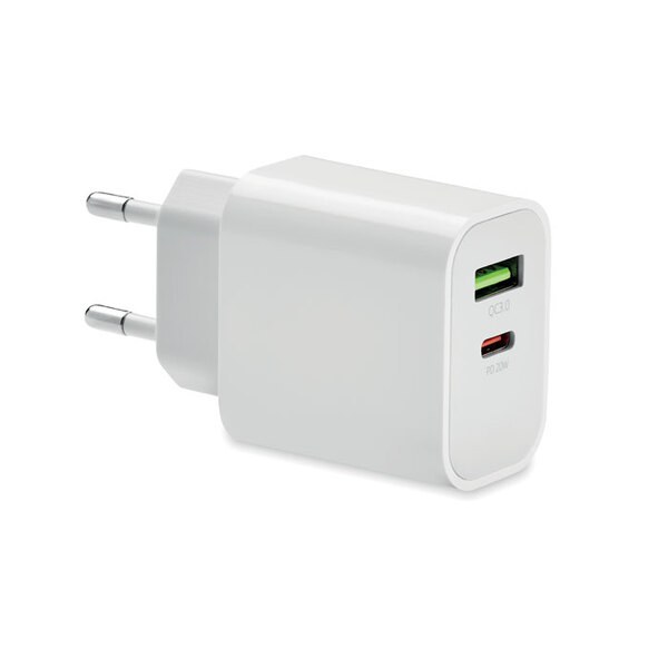 PORT Caricatore USB a 2 porte - GiftRetail MO6879