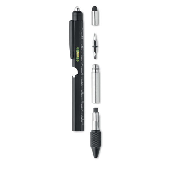 RETOOL Pen met waterpas en liniaal - GiftRetail MO2072