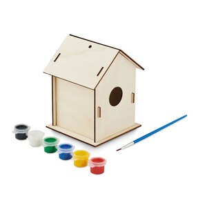 PAINTHOUSE DIY houten vogelhuisje - GiftRetail MO2130
