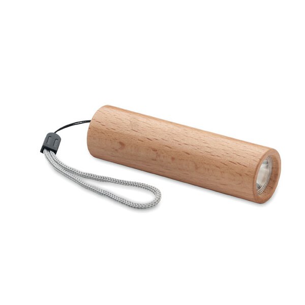 LITE Oplaadbare zaklamp beukenhout - GiftRetail MO2137