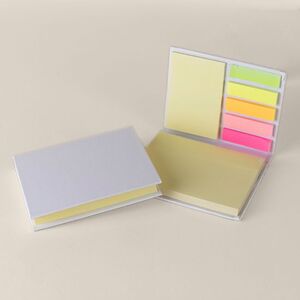 Goya 39022 - Wit Notitieblok met Kleurrijke Markers & Sticky Notes OVER