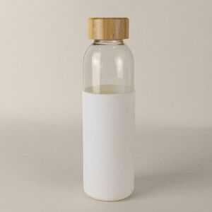Goya 50019 - Glazen Fles 500ml met Bamboe Dop & Siliconen Hoes GIN