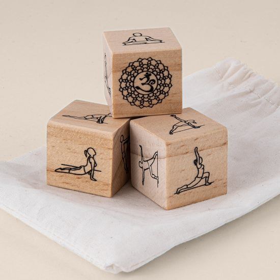 Goya 50627 - Yoga Spel met 4 Dobbelstenen en Katoenen Tas KALI