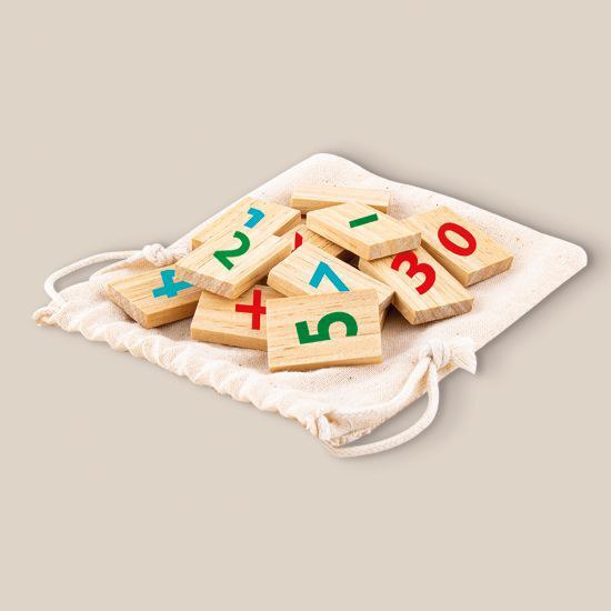 Goya 52031 - Wooden Math Symbols Set with Cotton Bag MART