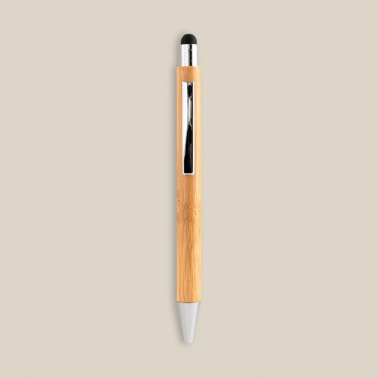 Duurzame Bamboe Pen met Stylus & Metalen Clip GAZE