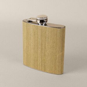 Goya 52525 - Stalen Heupfles met Bamboe Afwerking 160ml HAK