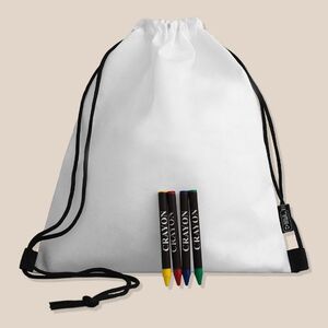 Goya 53040 - RPET Nonwoven String Backpack with Crayons STROLL