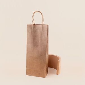 Goya 53566 - FSC Certified Kraft Wine Bag with Handle IRTHE