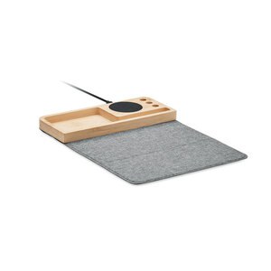 PANDU Draadloze bamboe oplader 15W - GiftRetail MO2281