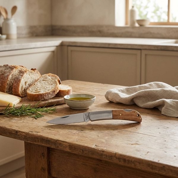 SKARP Foldable knife in acacia wood - GiftRetail MO2297