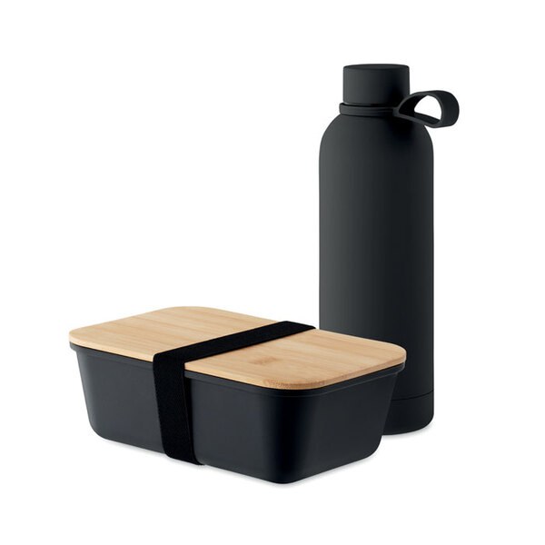 EMERALD SET Cadeauset lunchbox en fles - GiftRetail MO2314
