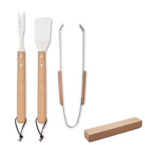 SMOKEY Eikenhouten barbecueset - GiftRetail MO2546