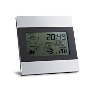 Desktop weerstation met aluminium en ABS LCD scherm - Egotier 97070