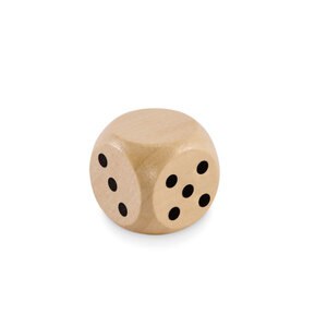 DADIN Schima houten dobbelsteen 3cm - GiftRetail MO2613