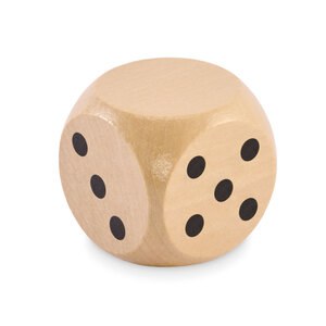 DADO Schima houten dobbelsteen 5cm - GiftRetail MO2614