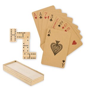 DOMI&CARDS Domino en kaarten set - GiftRetail MO2669
