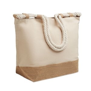 MAKENKE Strandtas canvas/jute - GiftRetail MO2805