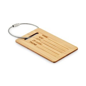 MIO Bamboe bagagelabel - GiftRetail MO2815